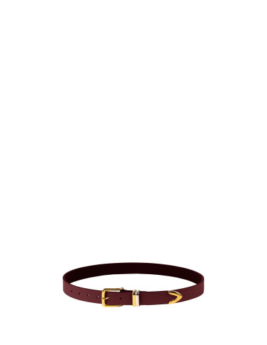Ceinture fine en cuir véritable lisse « Rinascimento » - Vestiti Fi...