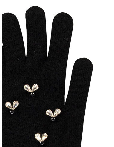 Guanti In Misto Viscosa E Lana Con Cristalli Cabochon Rinascimento