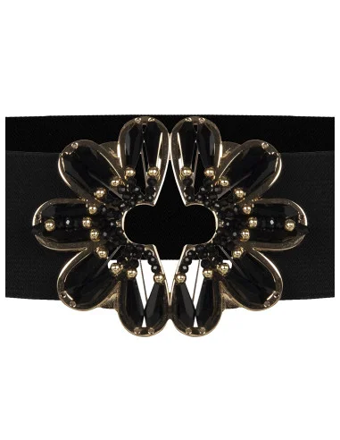 Cintura Elastica Con Maxi Fibbia Gioiello Rinascimento