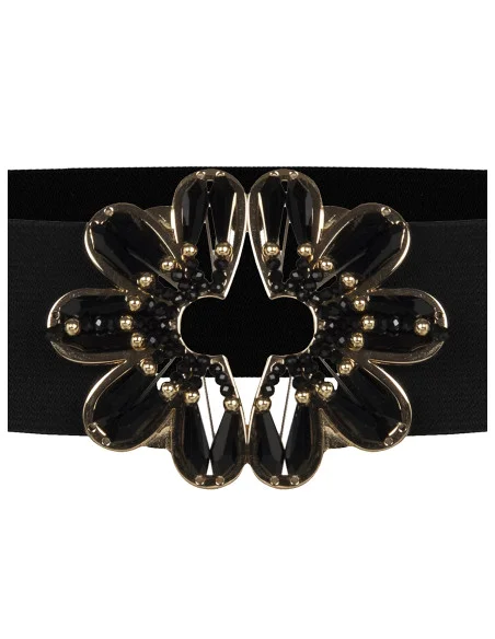 Cintura Elastica Con Maxi Fibbia Gioiello Rinascimento