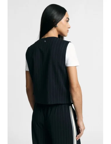Gilet A Righe Con Chiusura A Due Bottoni Please