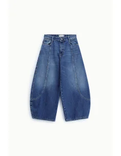 High-waisted balloon-fit jeans with rounded seams – please 2