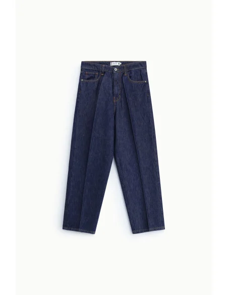 Jeans Baloon Fit Vita Alta Pinces Visibili Please
