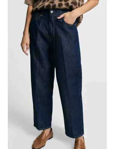Jeans Baloon Fit Vita Alta Pinces Visibili Please