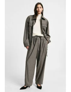 Pantaloni Palazzo Con Pinces E Cintura Regolabile Please