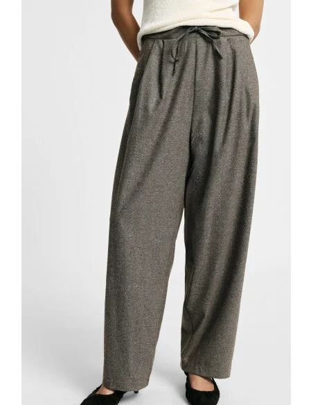 Palazzo Trousers with Pleats and an Adjustable Waistband – Please
