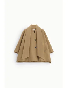 Manteau court sans manches avec écharpe et boutons, Please 2