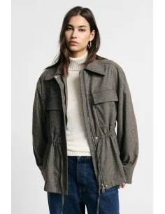Shirt-style jacket with zip and front pockets – Please