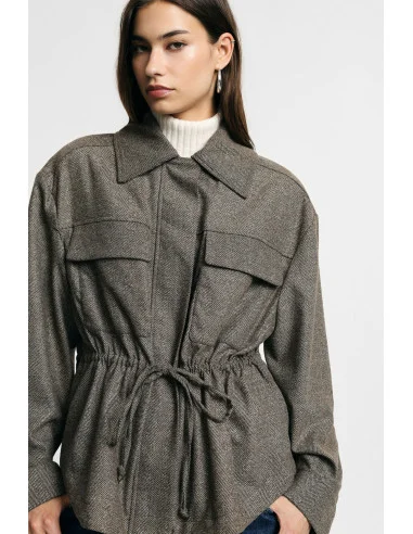 Shirt-style jacket with zip and front pockets – Please