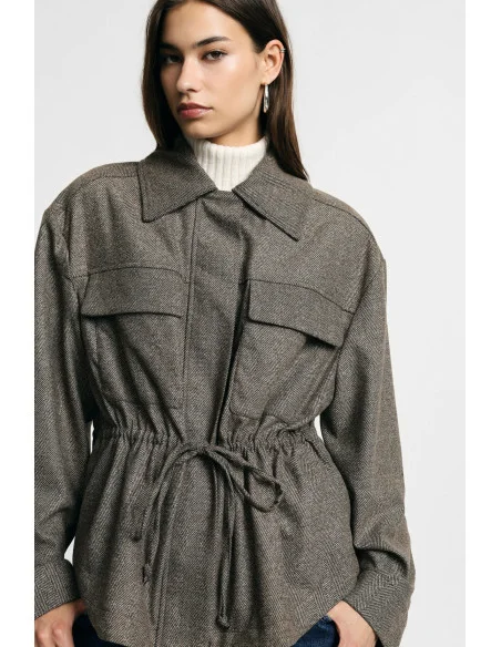 Shirt-style jacket with zip and front pockets – Please