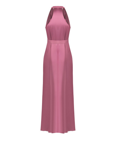 Robe longue évasée en satin avec ceinture assortie « Rinascimento »