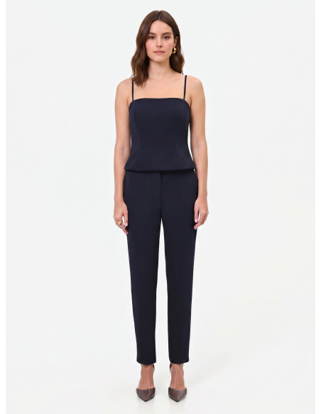 Rinascimento Crepe Pinstriped Bustier Top