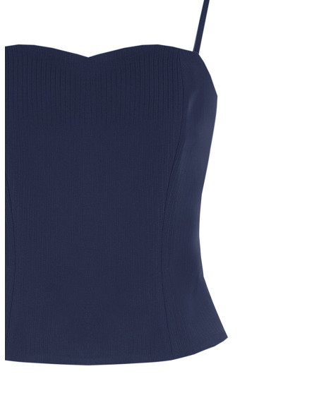 Top Studio Bustier Gessato In Crepe Rinascimento