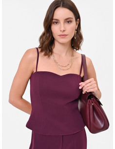 Haut bustier à rayures en crêpe « Rinascimento » 2