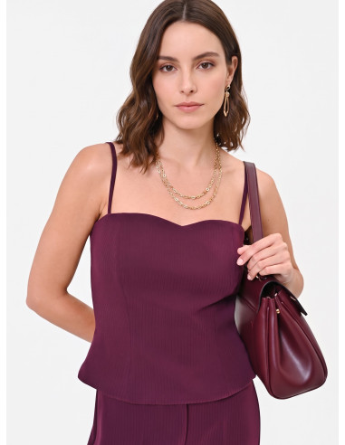 Top Studio Bustier Gessato In Crepe Rinascimento