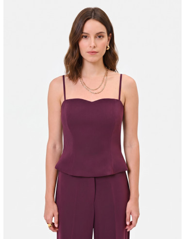Top Studio Bustier Gessato In Crepe Rinascimento