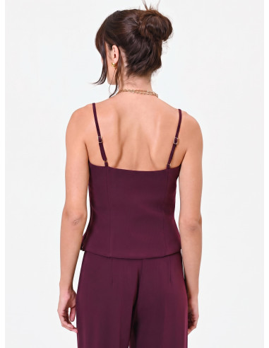 Top Studio Bustier Gessato In Crepe Rinascimento