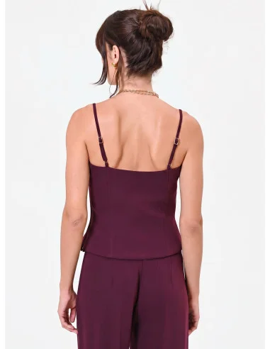 Top Studio Bustier Gessato In Crepe Rinascimento