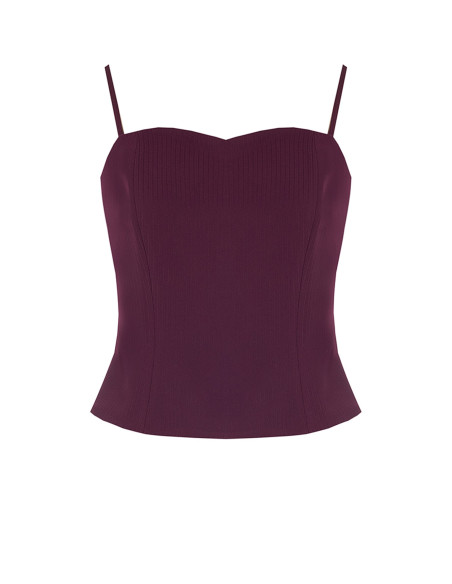 Rinascimento Crepe Pinstriped Bustier Top