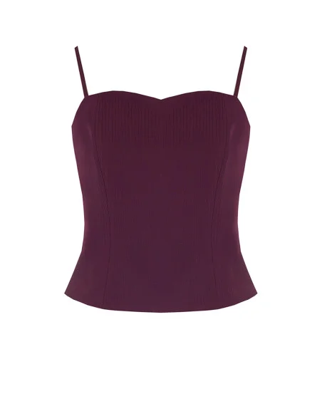 Top Studio Bustier Gessato In Crepe Rinascimento