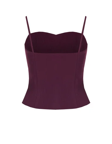Top Studio Bustier Gessato In Crepe Rinascimento