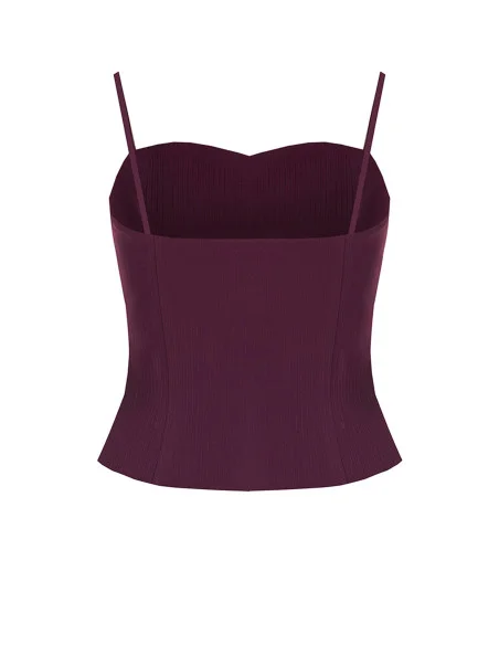 Top Studio Bustier Gessato In Crepe Rinascimento