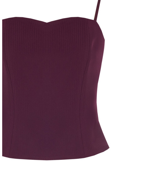 Top Studio Bustier Gessato In Crepe Rinascimento