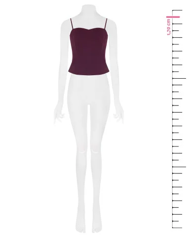 Top Studio Bustier Gessato In Crepe Rinascimento