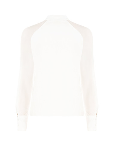 Blusa Studio Fluida In Misto Seta Con Fiocco Rinascimento