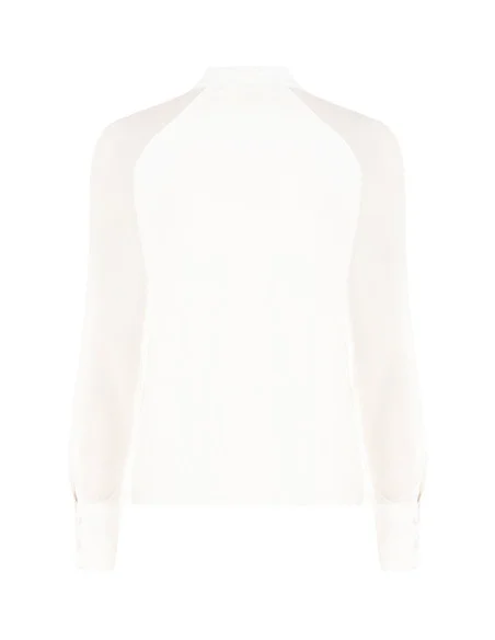 Blusa Studio Fluida In Misto Seta Con Fiocco Rinascimento