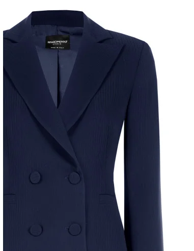 Veste de bureau à double boutonnage, à fines rayures, en crêpe « Rinascimento »