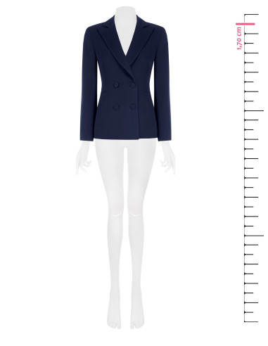 Rinascimento Crepe Double-Breasted Pinstriped Studio Jacket