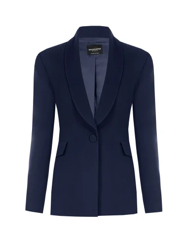 Rinascimento Crepe Single-Breasted Pinstriped Studio Jacket