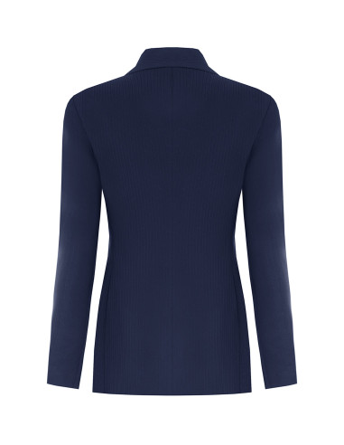 Veste de bureau à une poitrine, à rayures, en crêpe « Rinascimento »