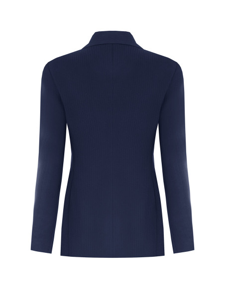 Veste de bureau à une poitrine, à rayures, en crêpe « Rinascimento »
