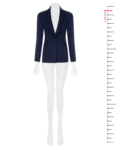 Rinascimento Crepe Single-Breasted Pinstriped Studio Jacket