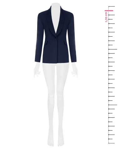 Veste de bureau à une poitrine, à rayures, en crêpe « Rinascimento »