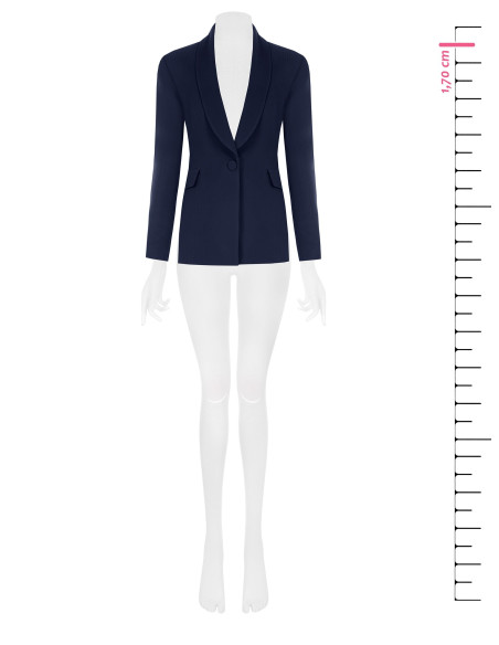 Veste de bureau à une poitrine, à rayures, en crêpe « Rinascimento »