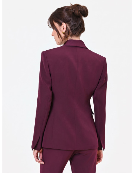 Rinascimento Crepe Single-Breasted Pinstriped Studio Jacket