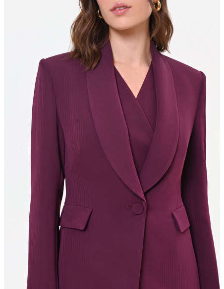 Veste de bureau à une poitrine, à rayures, en crêpe « Rinascimento »
