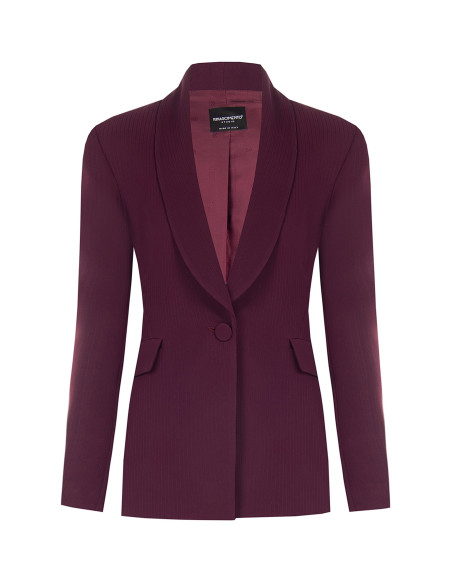 Veste de bureau à une poitrine, à rayures, en crêpe « Rinascimento »