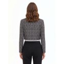 Veste courte en tweed avec nœud et épaulettes « Rinascimento »