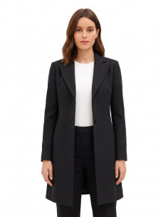 Cappotto Medio Sfiancato In Panno Con Rever Rinascimento