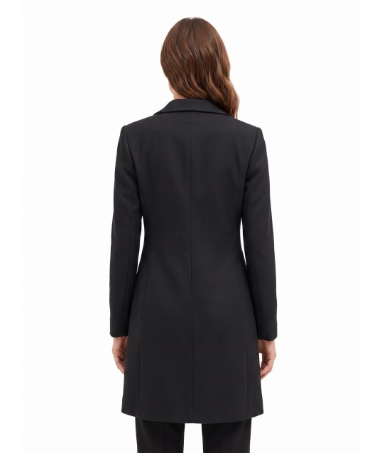 Cappotto Medio Sfiancato In Panno Con Rever Rinascimento