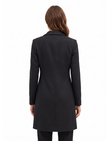 Manteau mi-long cintré en drap avec revers de style Rinascimento