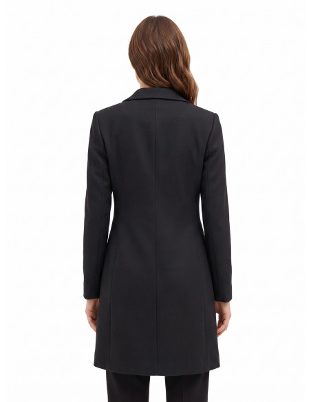 Manteau mi-long cintré en drap avec revers de style Rinascimento