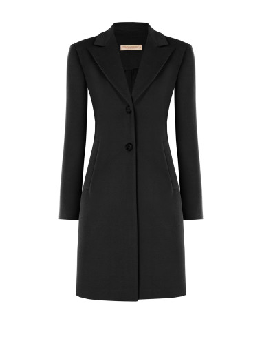 Manteau mi-long cintré en drap avec revers de style Rinascimento