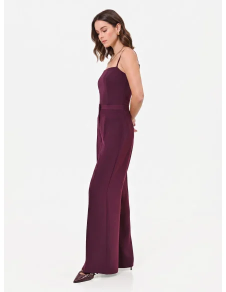 Pantalon Studio Palazzo Gessati en crêpe Rinascimento