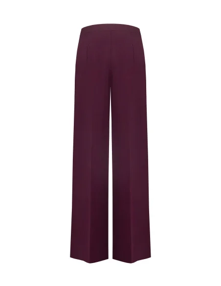 Pantalon Studio Palazzo Gessati en crêpe Rinascimento