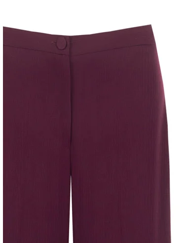 Pantaloni Studio Palazzo Gessati In Crepe Rinascimento